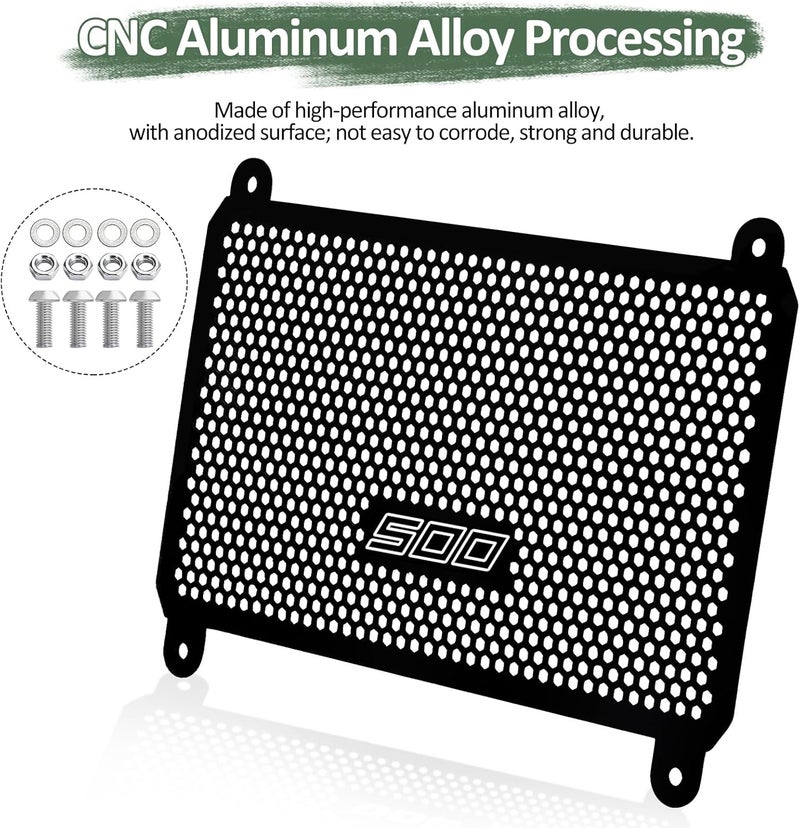 XIDAODIT Radiator Cover Grille Guard for Kawasaki Z500 Ninja500 SE ABS 2024+ Eliminator 500 2024 2025 (Ninja 500) - Image 3
